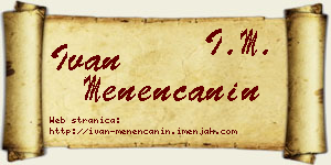 Ivan Menenćanin vizit kartica